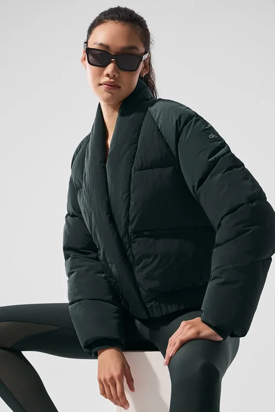Chaqueta acolchada Stargazing - Verde carbón