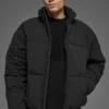 Chaqueta acolchada «Street» de tejido elástico - Negro