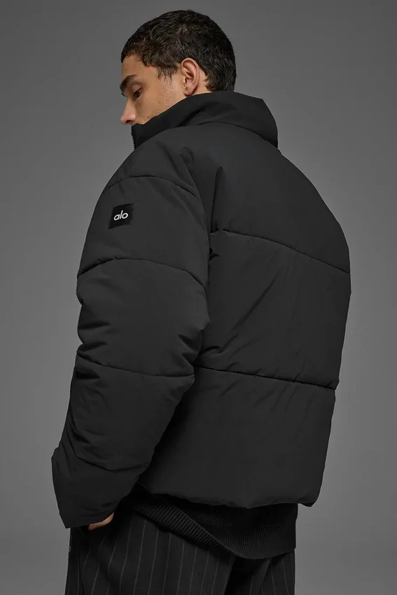 Chaqueta acolchada «Street» de tejido elástico - Negro