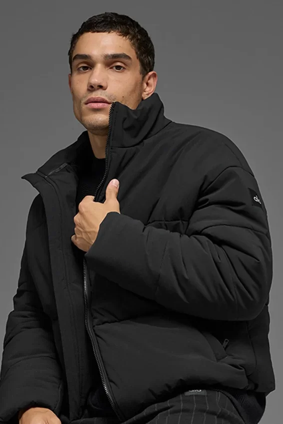 Chaqueta acolchada «Street» de tejido elástico - Negro