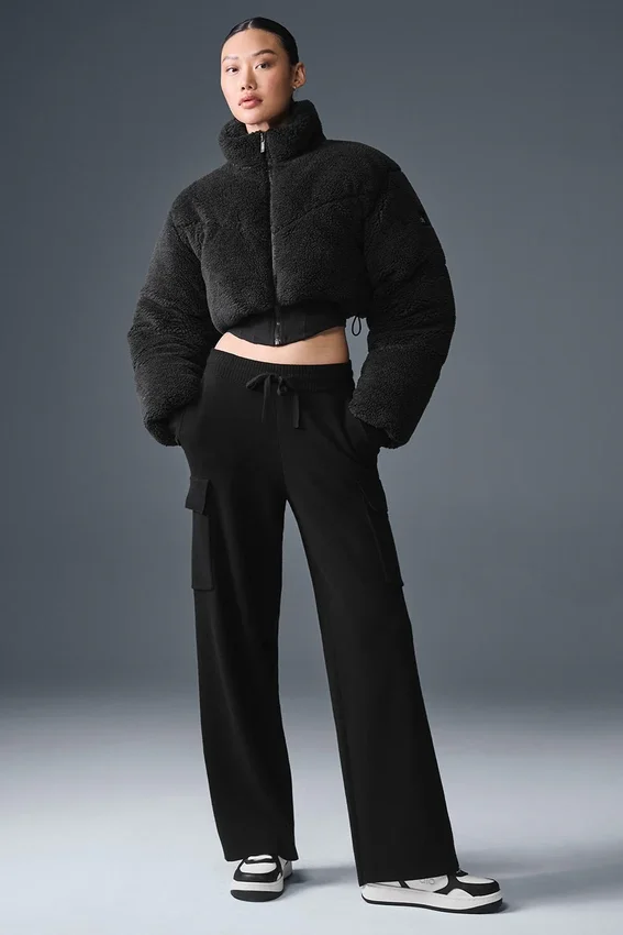 Chaqueta acolchada tipo corsé «Main Act» de Sherpa - Negro