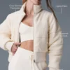 Chaqueta acolchada tipo jersé «Darling» - Marfil