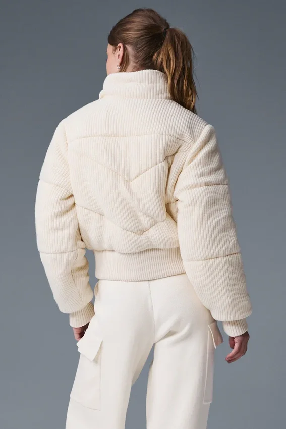 Chaqueta acolchada tipo jersé «Darling» - Marfil
