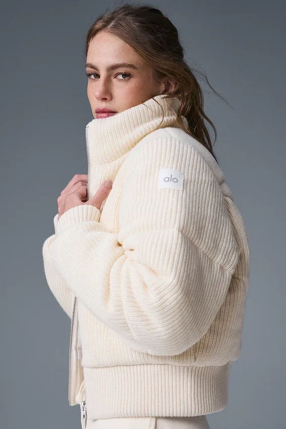 Chaqueta acolchada tipo jersé «Darling» - Marfil