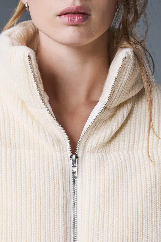 Chaqueta acolchada tipo jersé «Darling» - Marfil