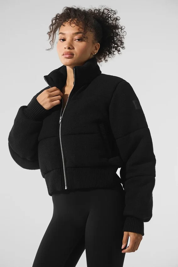 Chaqueta acolchada tipo jersé «Darling» - Negro