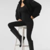 Chaqueta acolchada tipo jersé «Darling» - Negro