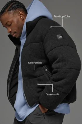 Chaqueta acolchada tipo jersé «Stage» – Negro