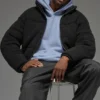 Chaqueta acolchada tipo jersé «Stage» - Negro