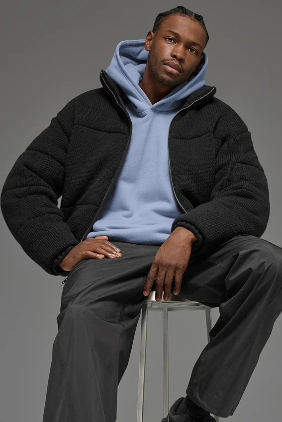 Chaqueta acolchada tipo jersé «Stage» - Negro