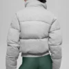 Chaqueta acolchada tipo sudadera - Gris jaspeado deportivo