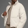 Chaqueta acolchada urbana de tejido elástico - Bone