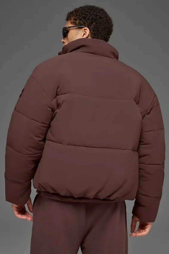 Chaqueta acolchada urbana de tejido elástico - Brownstone