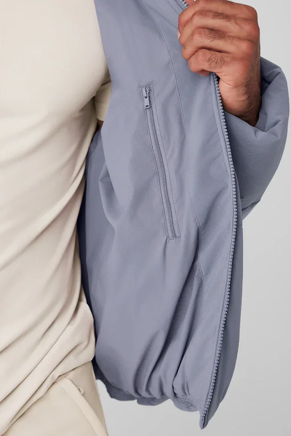 Chaqueta acolchada urbana de tejido elástico - Niebla