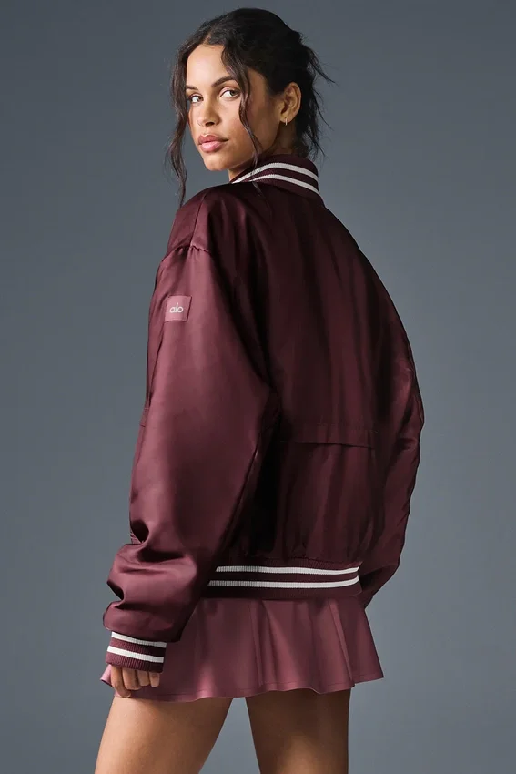 Chaqueta Afterglow Varsity - Burdeos Trufa