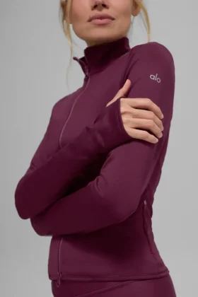 Chaqueta Airlift Winter Warm Radiant con cremallera completa – Burdeos
