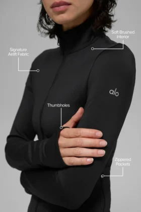 Chaqueta Airlift Winter Warm Radiant con cremallera completa – Negro