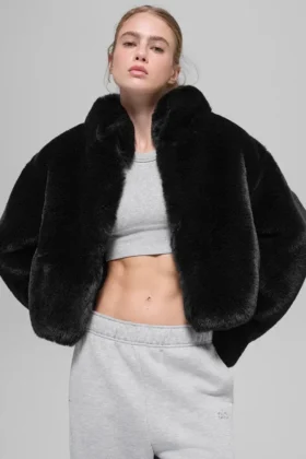 Chaqueta «Allure» de piel sintética - Negro