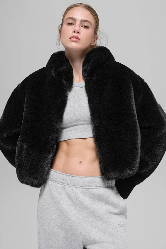 Chaqueta «Allure» de piel sintética - Negro