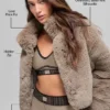 Chaqueta Allure de piel sintética - Oat