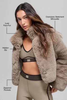 Chaqueta Allure de piel sintética – Oat