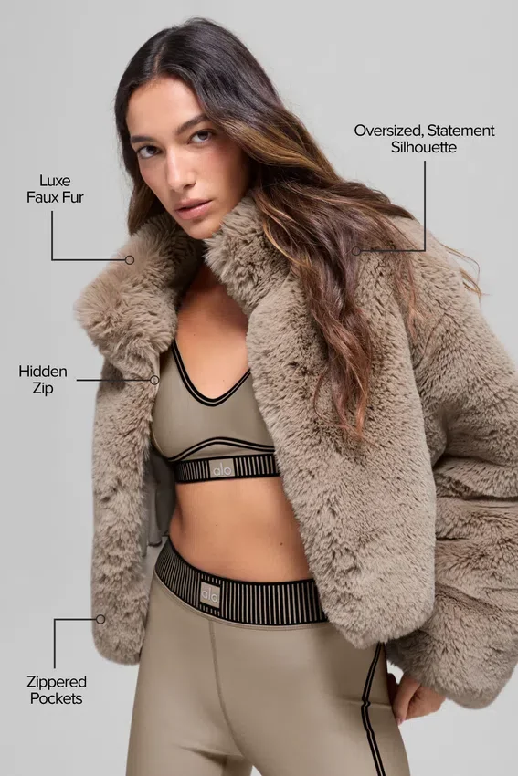 Chaqueta Allure de piel sintética - Oat