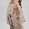 Chaqueta Allure de piel sintética - Oat