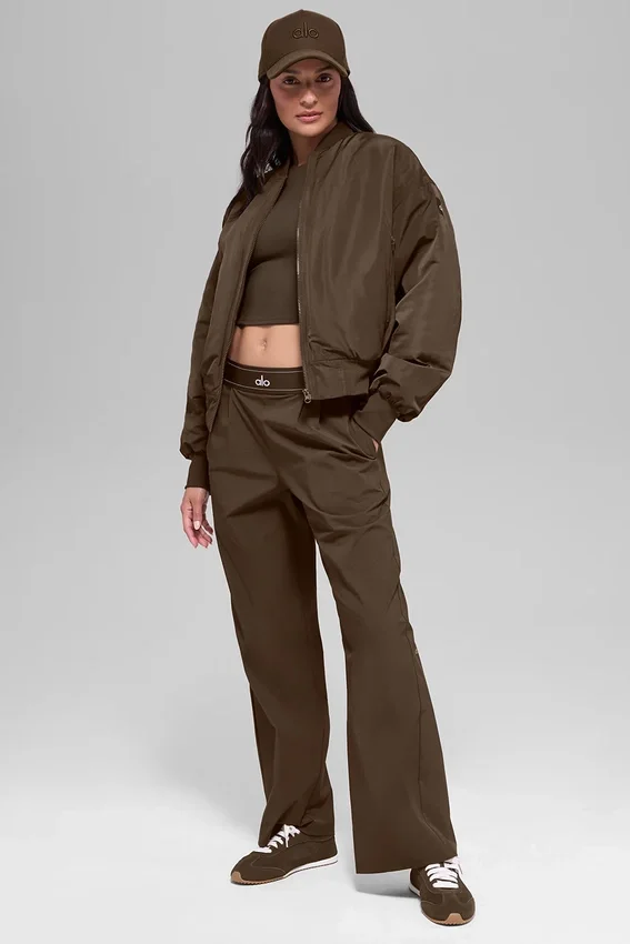 Chaqueta bomber Urbanite de piel sintética - Espresso/Marfil