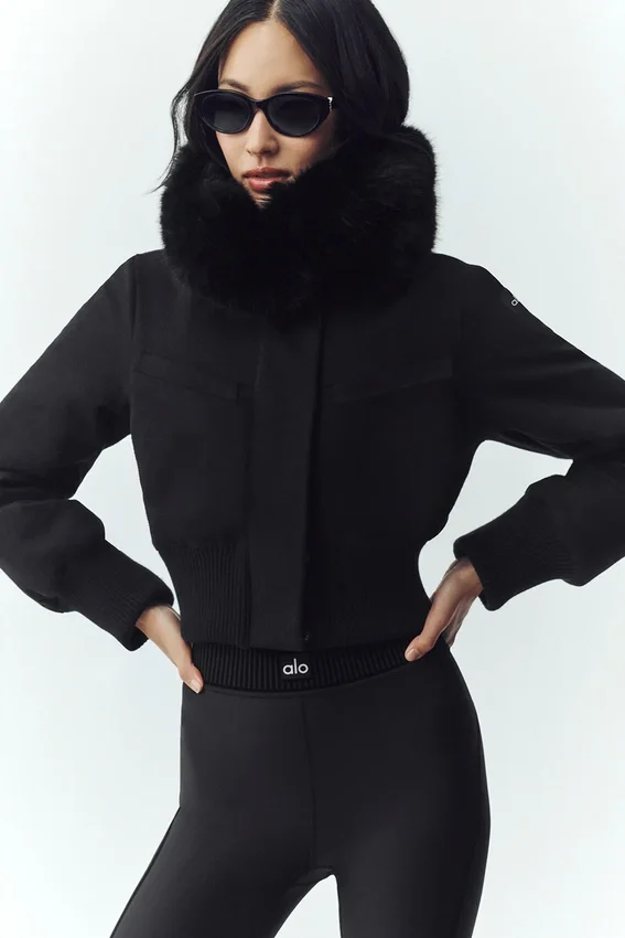 Chaqueta Bunny Slope de mezcla de lana - Negro
