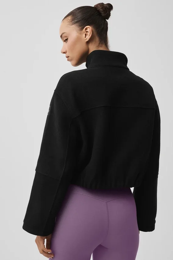Chaqueta City Girl de lana doble cara - Negro