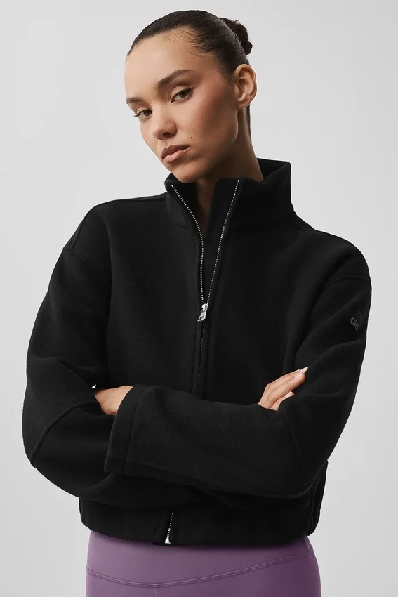 Chaqueta City Girl de lana doble cara - Negro