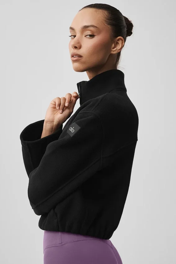 Chaqueta City Girl de lana doble cara - Negro