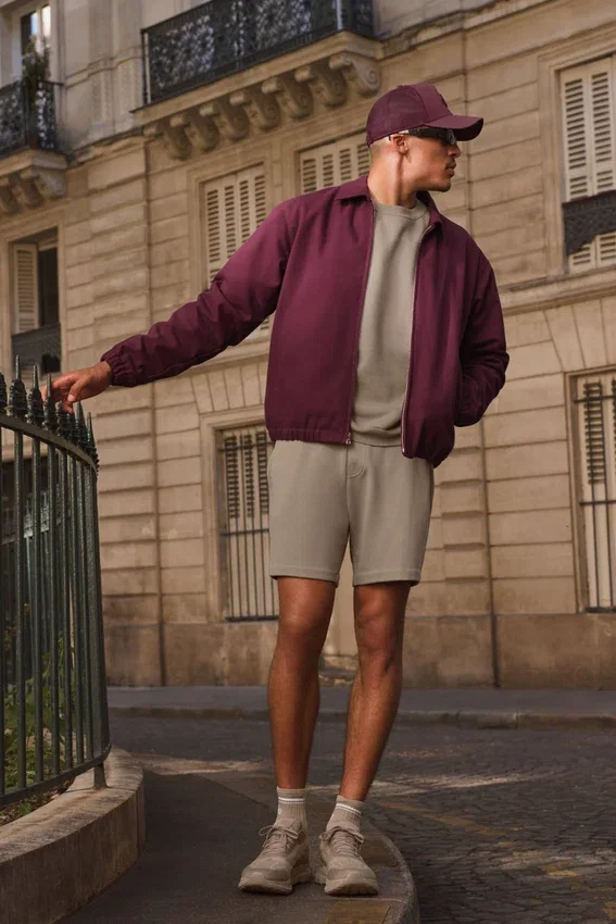 Chaqueta «Coaches» de lona de algodón - Burdeos