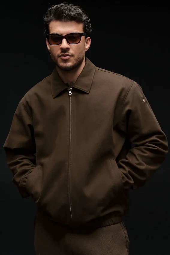 Chaqueta «Coaches» de lona de algodón - Espresso