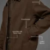 Chaqueta «Coaches» de lona de algodón - Espresso