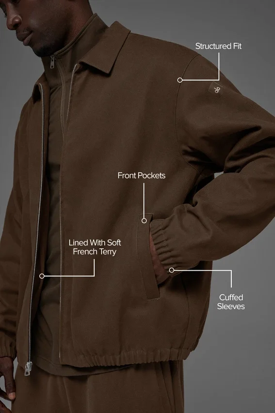 Chaqueta «Coaches» de lona de algodón - Espresso