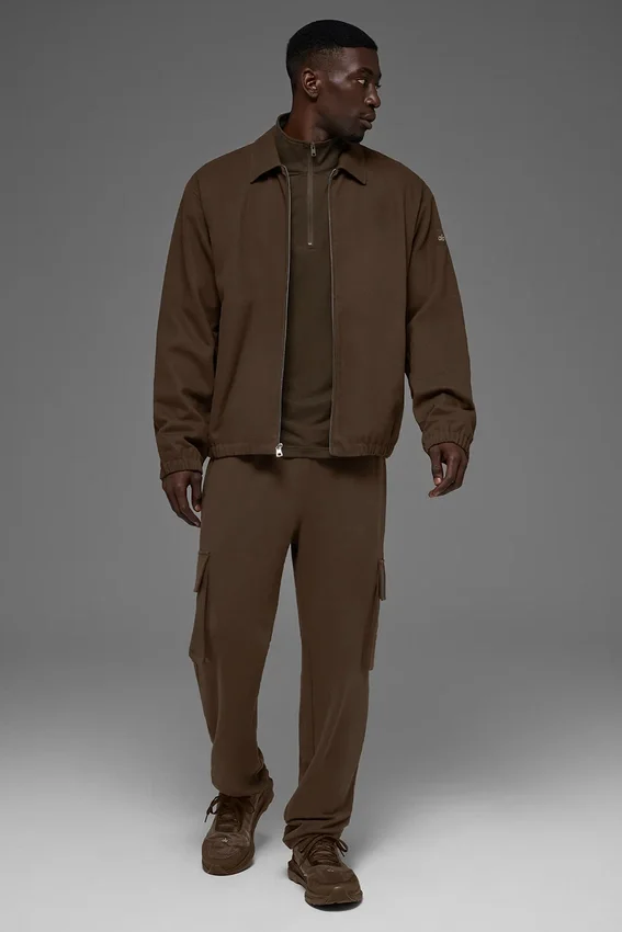 Chaqueta «Coaches» de lona de algodón - Espresso