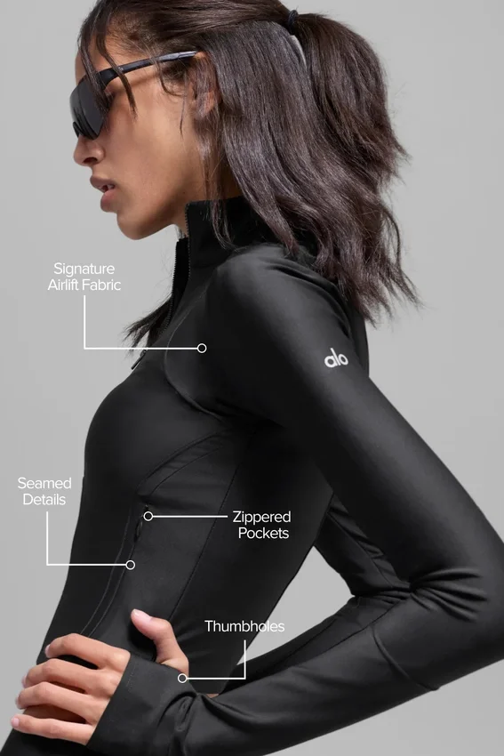 Chaqueta con cremallera Airlift Ignite - Negro
