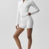 Chaqueta con cremallera completa Airbrush Corset - Blanco