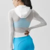 Chaqueta con cremallera completa Alo Softsculpt Superset - Blanca