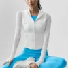 Chaqueta con cremallera completa Alo Softsculpt Superset - Blanca