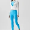Chaqueta con cremallera completa Alo Softsculpt Superset - Blanca