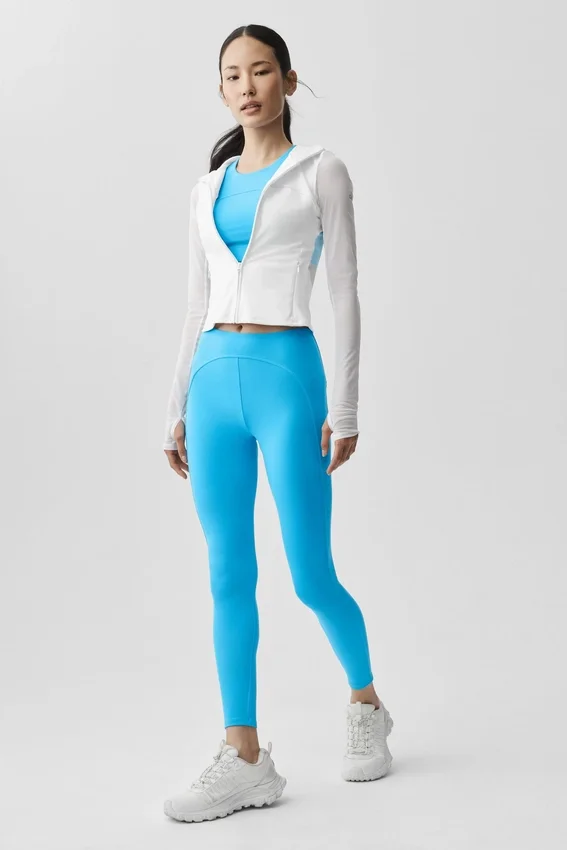 Chaqueta con cremallera completa Alo Softsculpt Superset - Blanca