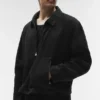 Chaqueta con cremallera completa Linen Days - Negro