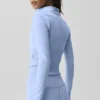 Chaqueta corsé Airbrush con cremallera completa - Azul Provenza claro