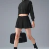 Chaqueta corta con cremallera completa «Doubles Only» - Negro