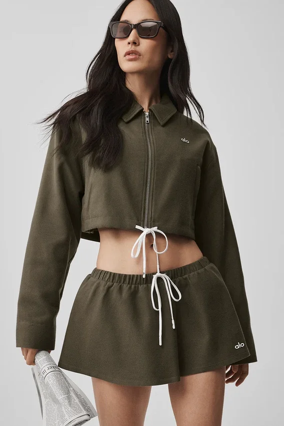 Chaqueta corta con cremallera completa «Fan Favorite» - Olive Tree