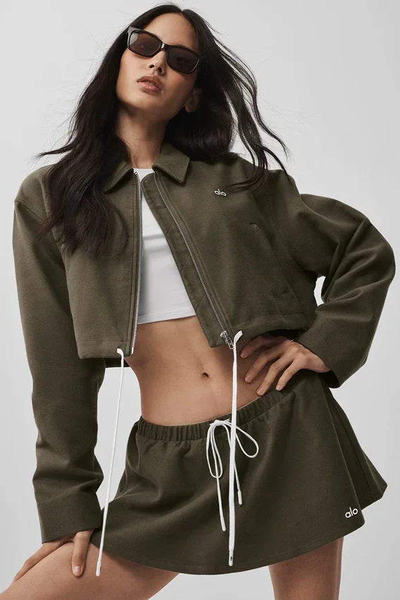 Chaqueta corta con cremallera completa «Fan Favorite» - Olive Tree