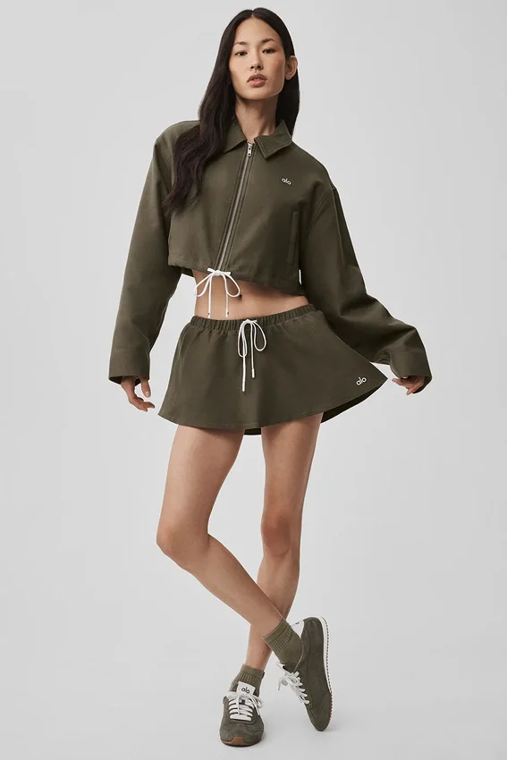 Chaqueta corta con cremallera completa «Fan Favorite» - Olive Tree