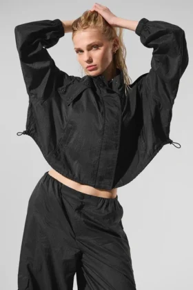Chaqueta corta con cremallera completa «Game Time» - Negro